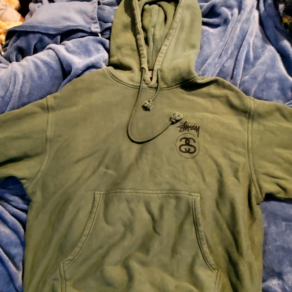 Stussy Olive Green Pullover Hoodie